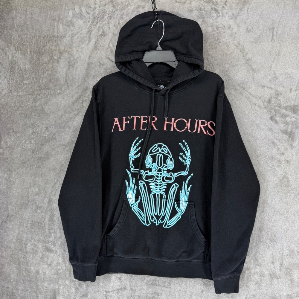The Weeknd XO After Hours Frog Skeleton Hoodie Black Mens Medium 2020 Tour Merch